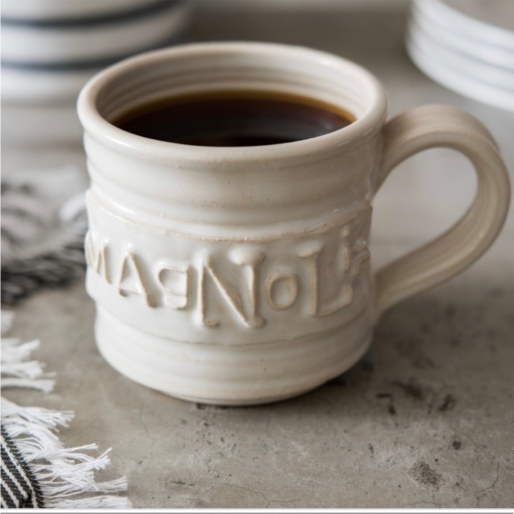 Black Oak Art Magnolia Pottery Coffee Mug Waco Texas Chip Joanna Gaines Souvenir